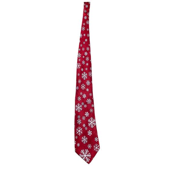 Hallmark Special Ties Snowflakes Snow Holiday Christmas Novelty Vintage Necktie - Picture 3 of 7